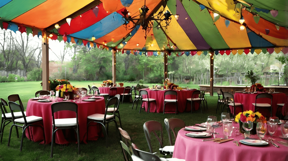 Backyard Outdoor Party Tent Decorating Ideas